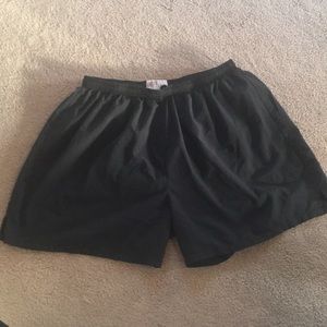 Men’s Black With Inner Liner Swim Trunks
